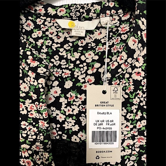 NWT Boden Notch Neck Jersey Midi Dress - Picture 9 of 10